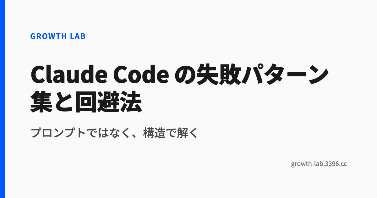Claude Code の失敗パターン集と回避法