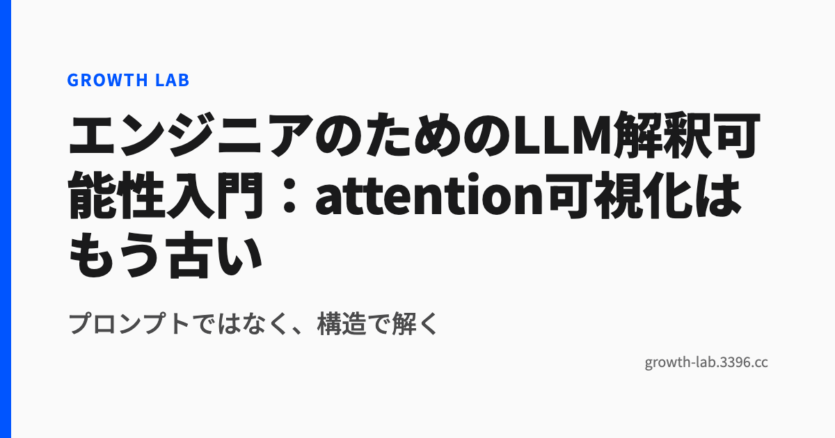 エンジニアのためのLLM解釈可能性入門:attention可視化はもう古い