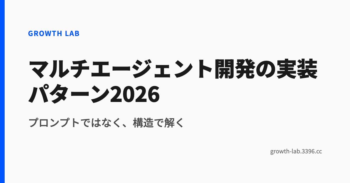 マルチエージェント開発の実装パターン2026