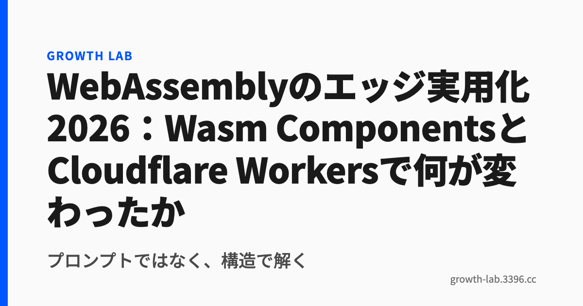 WebAssemblyのエッジ実用化2026:Wasm ComponentsとCloudflare Workersで何が変わったか